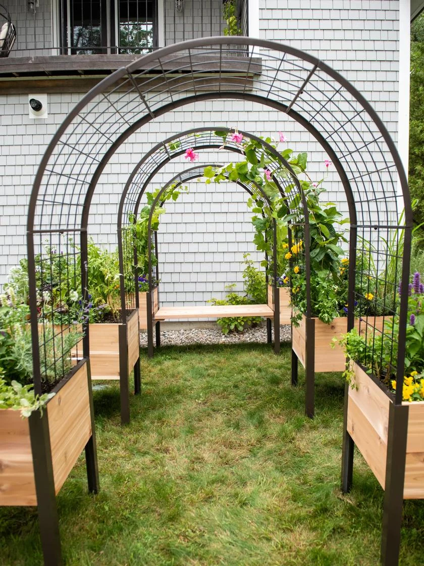 2’ X 4’ Arch Trellis For Planter Boxes
